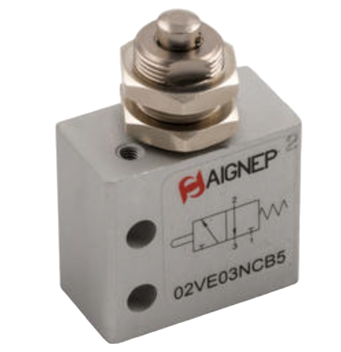 Aignep Panel Mounting Tappet Micro Valve - Metric 02VE