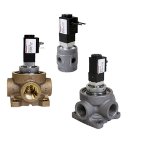 2-, 3-, and 4-Way Solenoid-Air Pilot Operated Diaphragm-Poppet Valves